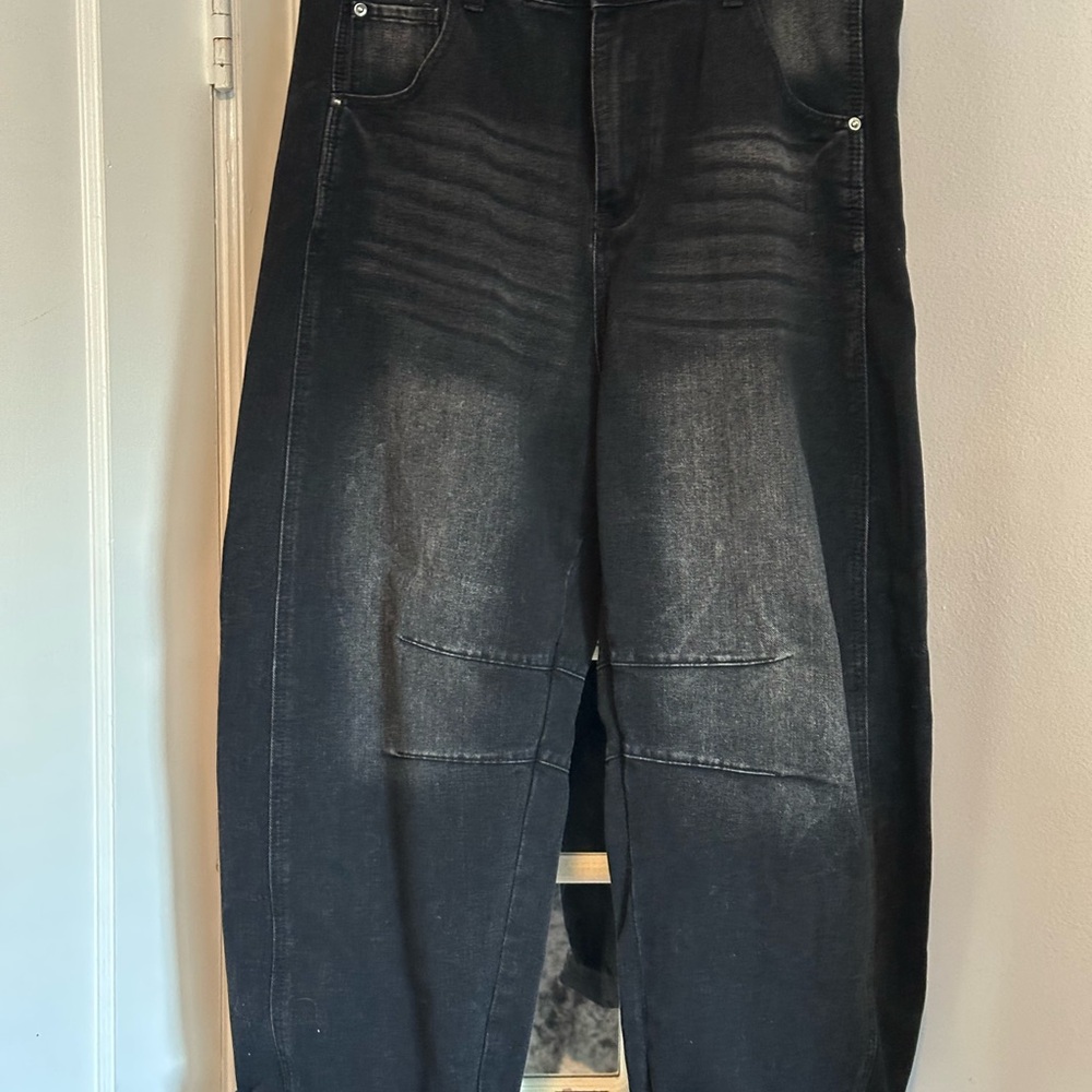 Wide Leg Black Jeans